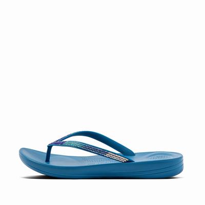 Fitflop Iqushion Ombre Sparkle - Flip Flops Damen - Blau (CJA837921)